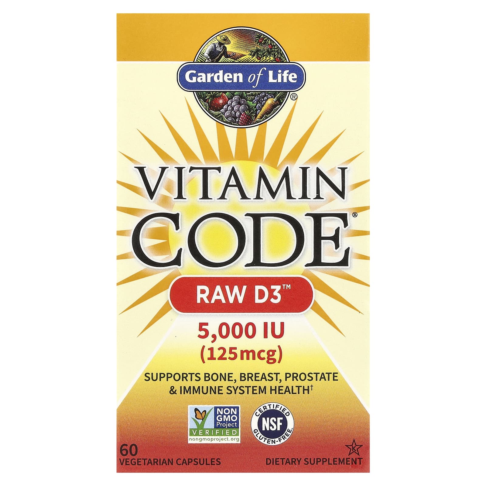 Garden of Life Vitamin Code Raw D3 5000 IU
