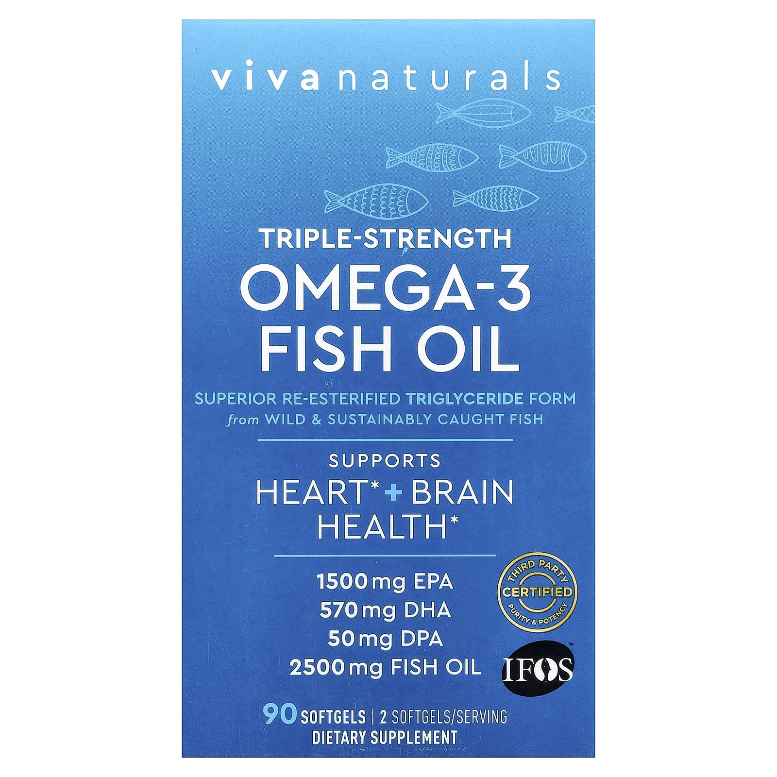 Viva Naturals Triple Strength Omega-3 Fish Oil